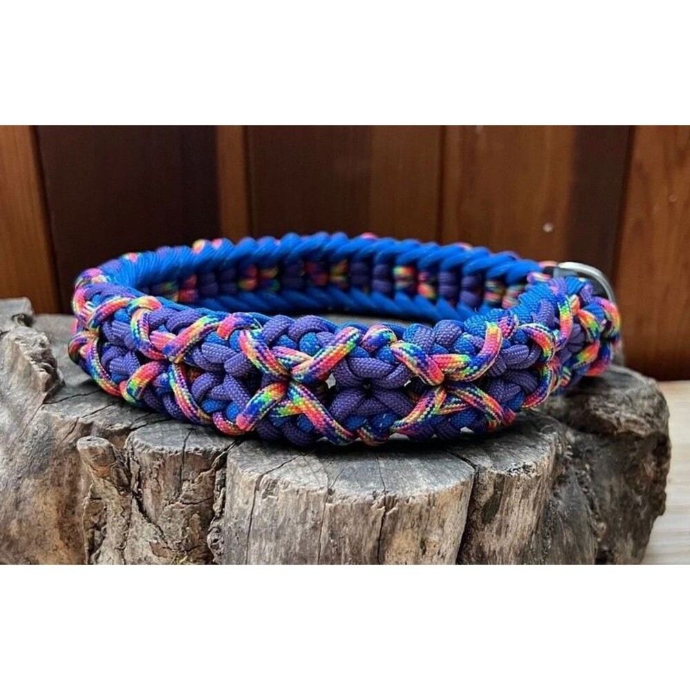 Fits 16 in. Neck Size, Quick Release Paracord Dog Collar